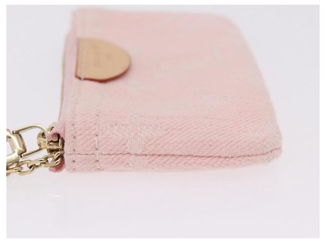 LOUIS VUITTON Monogram Denim Pochette Cles Portamonete Rosa M13208 Auth ka6496M Monogramma - vista 4
