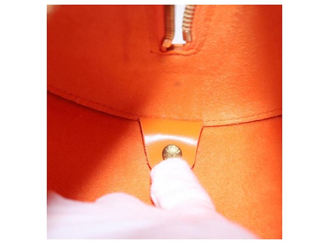 Borsa a mano LOUIS VUITTON Epi Soufflot Orange Mandarin M5222H LV Auth 167753SAM Arancione Grigio - vista 11