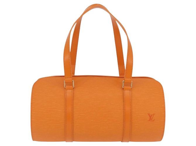 Borsa a mano LOUIS VUITTON Epi Soufflot Orange Mandarin M5222H LV Auth 167753SAM Arancione Grigio - vista 13