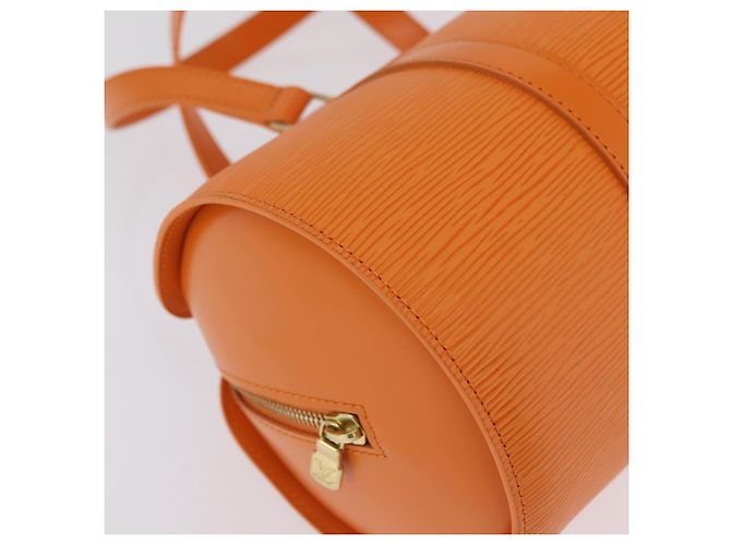 Borsa a mano LOUIS VUITTON Epi Soufflot Orange Mandarin M5222H LV Auth 167753SAM Arancione Grigio - vista 14