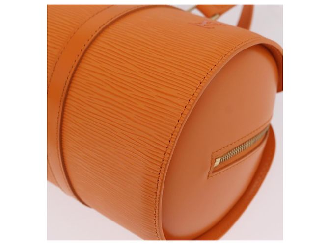 Borsa a mano LOUIS VUITTON Epi Soufflot Orange Mandarin M5222H LV Auth 167753SAM Arancione Grigio - vista 15