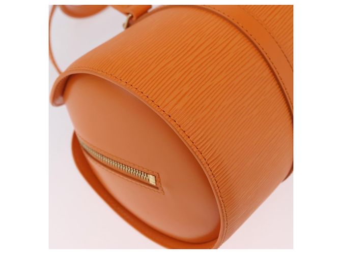 Borsa a mano LOUIS VUITTON Epi Soufflot Orange Mandarin M5222H LV Auth 167753SAM Arancione Grigio - vista 16