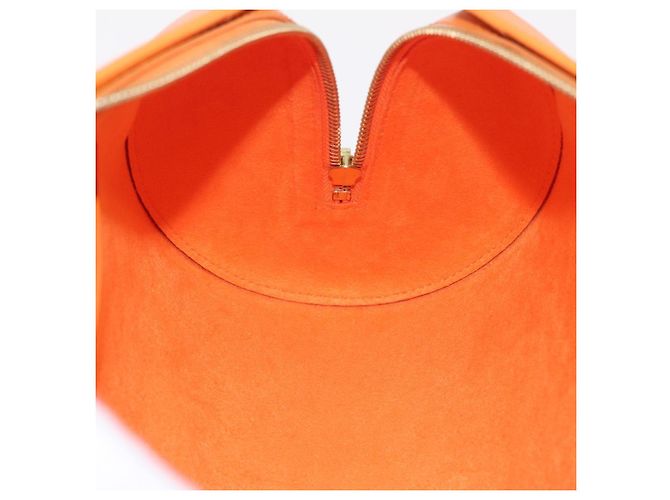 Borsa a mano LOUIS VUITTON Epi Soufflot Orange Mandarin M5222H LV Auth 167753SAM Arancione Grigio - vista 19