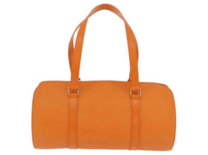 Borsa a mano LOUIS VUITTON Epi Soufflot Orange Mandarin M5222H LV Auth 167753SAM Arancione Grigio - vista 2