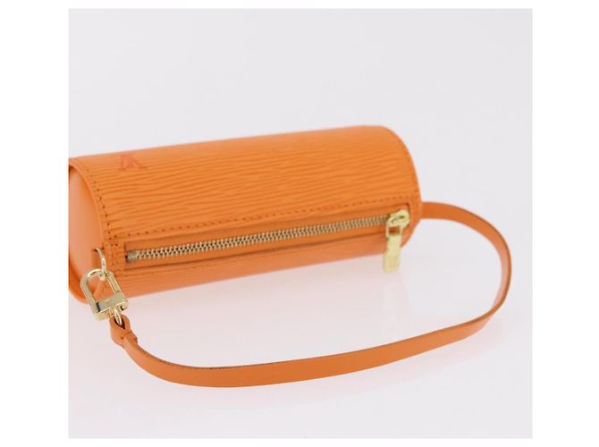 Borsa a mano LOUIS VUITTON Epi Soufflot Orange Mandarin M5222H LV Auth 167753SAM Arancione Grigio - vista 25