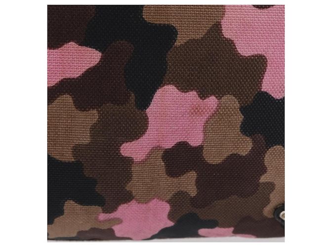 Bolso de hombro PRADA Canvas Camouflage Green Pink Auth bs37142 Rosa Verde - vista 3