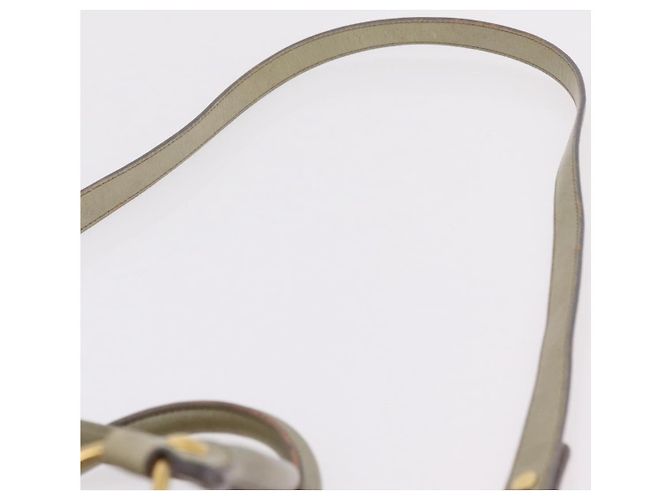 Miu Miu Handtasche Leder 2way Grau Gold Auth 167735M Braun Golden - Ansicht 15