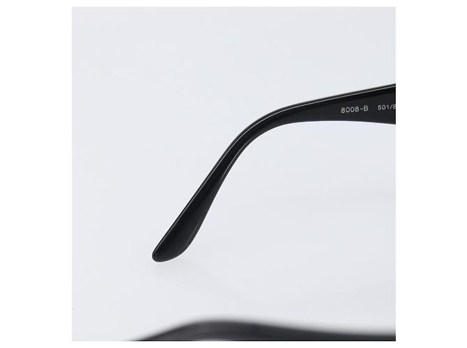 Bulgari Occhiali da sole BVLGARI Plastica Nero Argento Auth BA16227 - vista 15