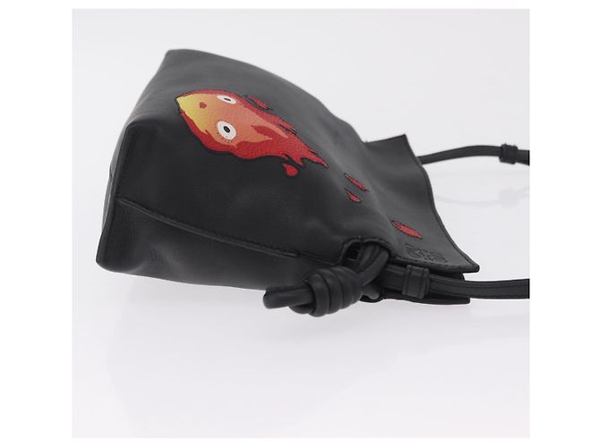 LOEWE Studio Ghibli Flamenco Mini Calcifer Howl's Leather Auth 167640SAM Nero D'oro - vista 3