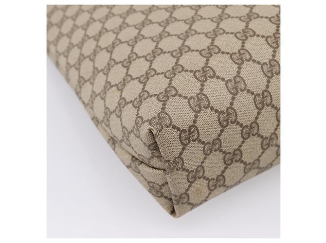 Borsa GUCCI GG Supreme Web Sherry Line PVC Beige Gold 002 58 6487 Auth 207465A D'oro - vista 13