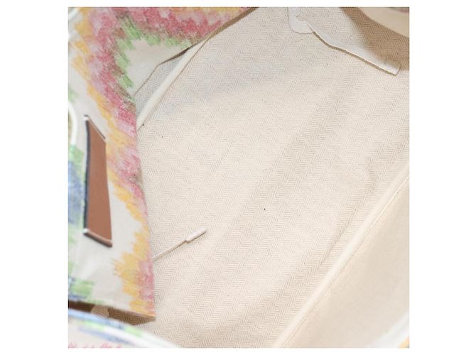 LOEWE Handtasche Canvas White Multicolor Auth ka6479V Weiß Mehrfarben - Ansicht 11