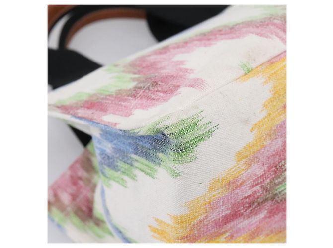 LOEWE Handtasche Canvas White Multicolor Auth ka6479V Weiß Mehrfarben - Ansicht 16