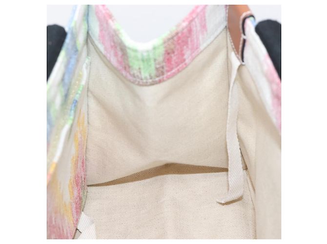 LOEWE Handtasche Canvas White Multicolor Auth ka6479V Weiß Mehrfarben - Ansicht 18