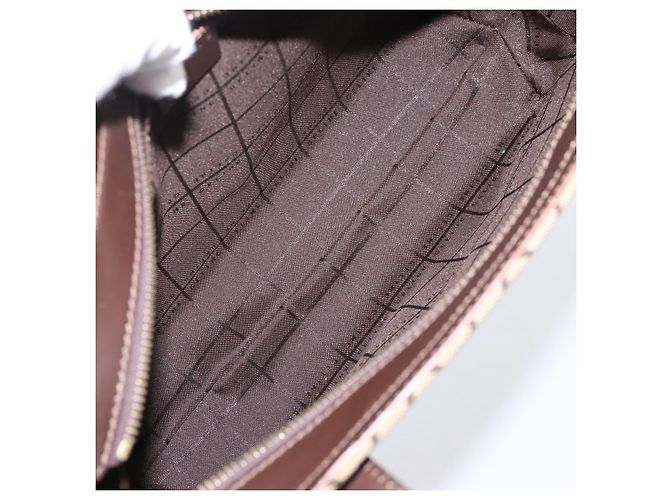 Céline Sac Cabas CELINE C Macadam Canvas Beige Ton Or Auth 207349A - vue 20