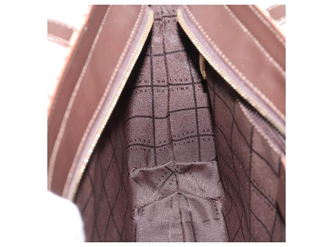 Céline Sac Cabas CELINE C Macadam Canvas Beige Ton Or Auth 207349A - vue 22