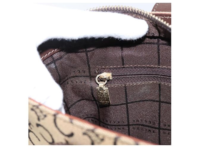 Céline Sac Cabas CELINE C Macadam Canvas Beige Ton Or Auth 207349A - vue 23