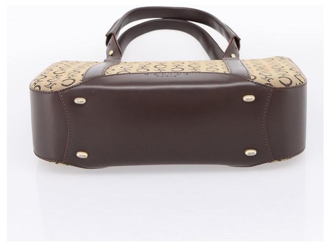 Céline Sac Cabas CELINE C Macadam Canvas Beige Ton Or Auth 207349A - vue 9