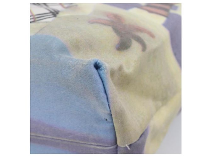 Bolso de mano BURBERRY Canvas Blue Silver Auth 205994A Plata Azul - vista 13