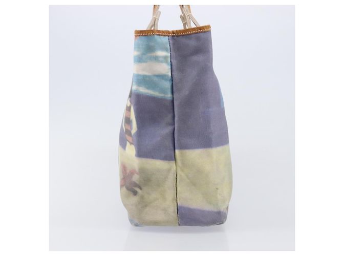 Bolso de mano BURBERRY Canvas Blue Silver Auth 205994A Plata Azul - vista 4