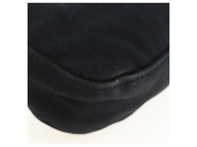 Borsa a spalla FENDI Mamma Baguette in jersey di cotone nero e argento 26424 Auth am12709A - vista 12