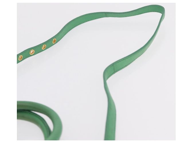 Bolso de mano Miu Miu Matelassé de cuero 2way Verde Oro Auth 167731M Dorado - vista 19