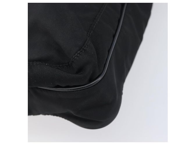 Bolsa de Ombro PRADA Nylon Preto Prata Auth 206731A - vista 10