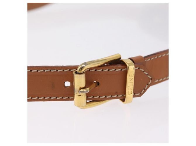 Céline Bolso de hombro CELINE Macadam Canvas PVC Leather Brown Gold Auth 206060 Castaño Dorado - vista 10