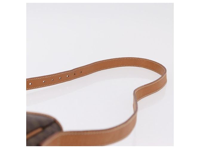 Céline Bolso de hombro CELINE Macadam Canvas PVC Leather Brown Gold Auth 206060 Castaño Dorado - vista 11