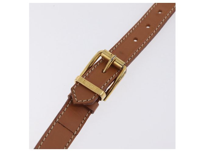 Céline Bolso de hombro CELINE Macadam Canvas PVC Leather Brown Gold Auth 206060 Castaño Dorado - vista 13