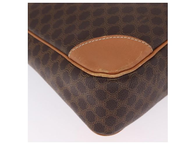 Céline Bolso de hombro CELINE Macadam Canvas PVC Leather Brown Gold Auth 206060 Castaño Dorado - vista 15