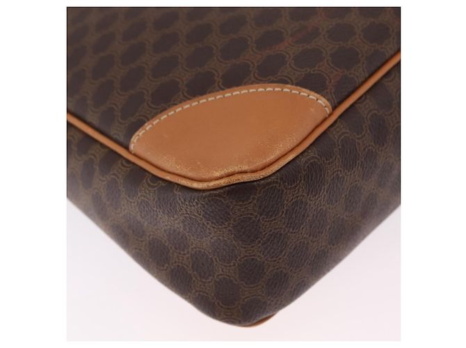 Céline Bolso de hombro CELINE Macadam Canvas PVC Leather Brown Gold Auth 206060 Castaño Dorado - vista 17