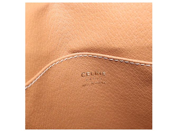 Céline Bolso de hombro CELINE Macadam Canvas PVC Leather Brown Gold Auth 206060 Castaño Dorado - vista 23