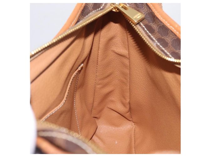 Céline Bolso de hombro CELINE Macadam Canvas PVC Leather Brown Gold Auth 206060 Castaño Dorado - vista 25