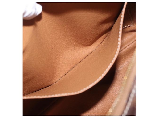 Céline Bolso de hombro CELINE Macadam Canvas PVC Leather Brown Gold Auth 206060 Castaño Dorado - vista 27