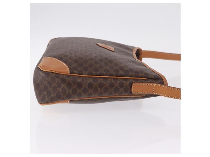 Céline Bolso de hombro CELINE Macadam Canvas PVC Leather Brown Gold Auth 206060 Castaño Dorado - vista 5