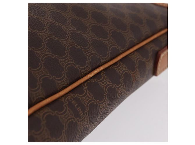 Céline Bolso de hombro CELINE Macadam Canvas PVC Leather Brown Gold Auth 206060 Castaño Dorado - vista 6