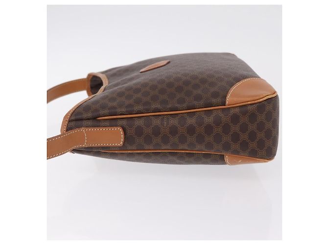 Céline Bolso de hombro CELINE Macadam Canvas PVC Leather Brown Gold Auth 206060 Castaño Dorado - vista 7