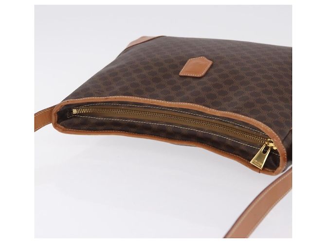 Céline Bolso de hombro CELINE Macadam Canvas PVC Leather Brown Gold Auth 206060 Castaño Dorado - vista 8