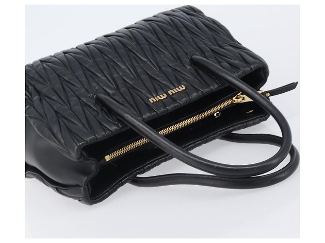 Borsa Miu Miu Matelassé in pelle beige e oro autentica BA16043A D'oro - vista 6