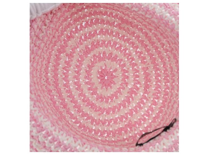 Sombrero CHANEL Paja M Rosa CC Auth 167758M - vista 10
