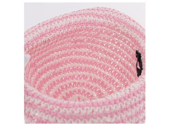 Sombrero CHANEL Paja M Rosa CC Auth 167758M - vista 11