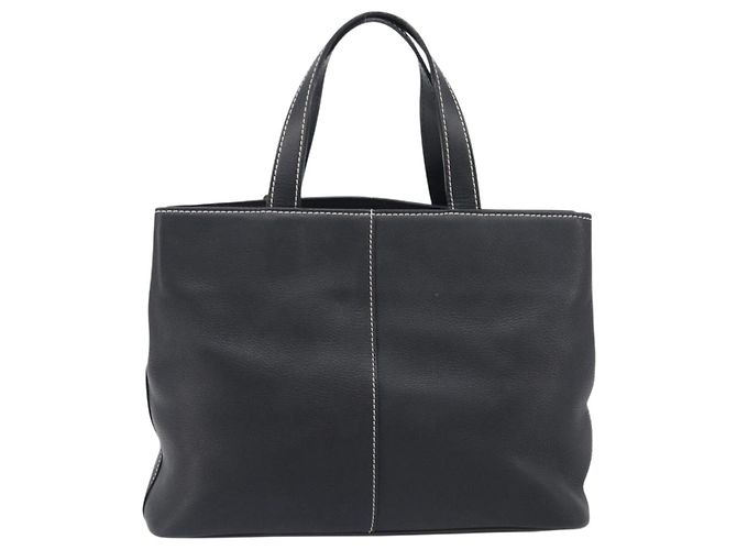 Borsa a mano Burberrys in pelle nera e oro autentica 206753A Nero D'oro - vista 3