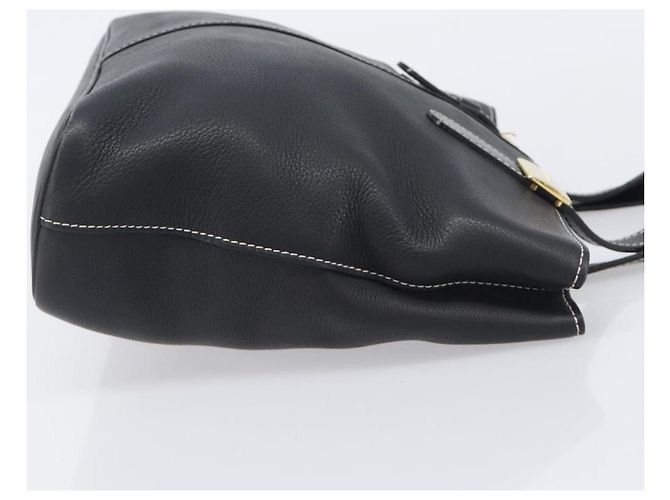 Borsa a mano Burberrys in pelle nera e oro autentica 206753A Nero D'oro - vista 4