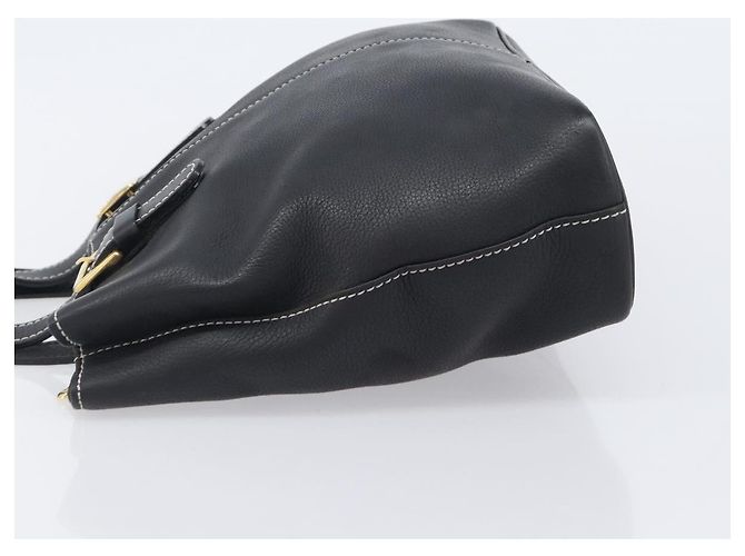 Borsa a mano Burberrys in pelle nera e oro autentica 206753A Nero D'oro - vista 5