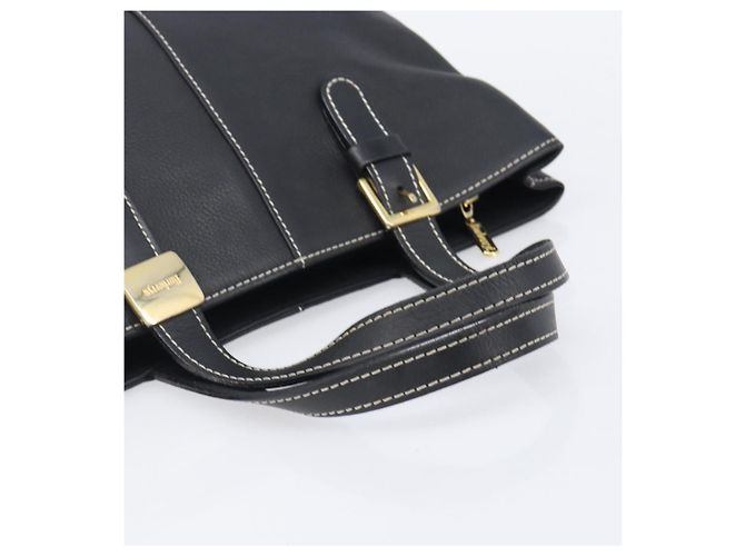 Borsa a mano Burberrys in pelle nera e oro autentica 206753A Nero D'oro - vista 6