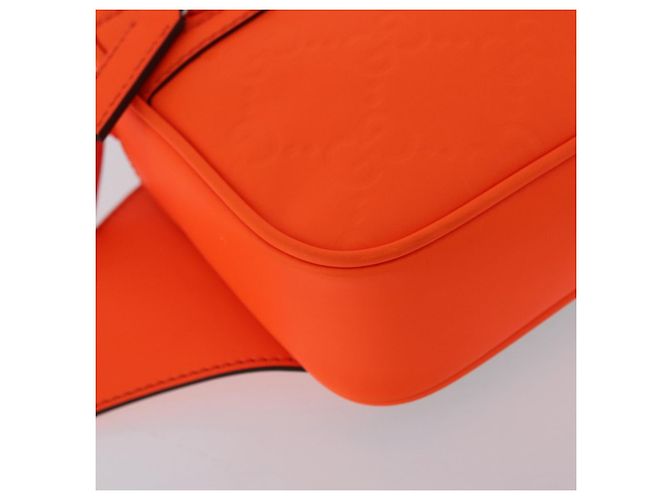 GUCCI GuccissimaGG Gürteltasche aus Leder Orange Silver 771422 Auth LN064V - Ansicht 12