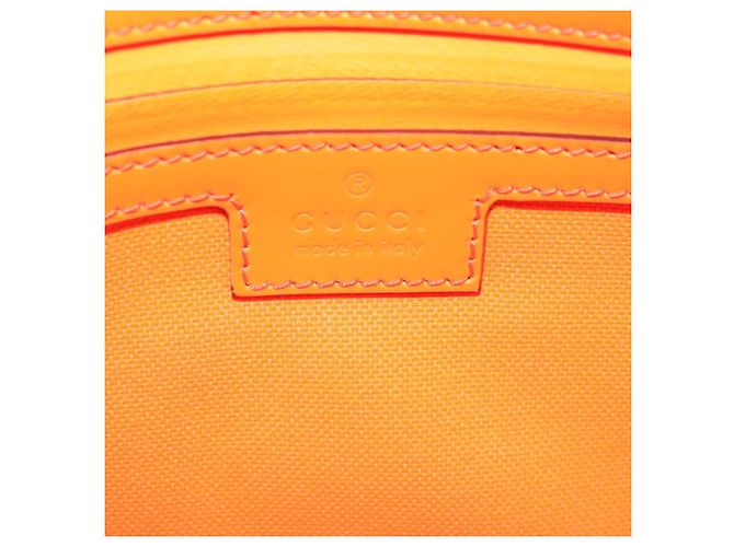 GUCCI GuccissimaGG Gürteltasche aus Leder Orange Silver 771422 Auth LN064V - Ansicht 17