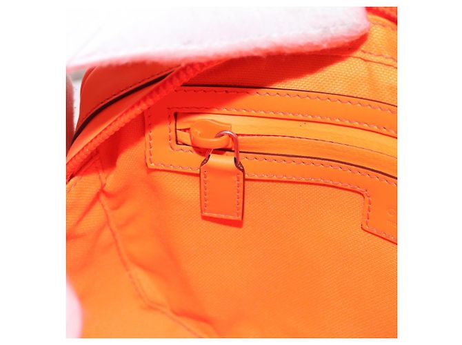 GUCCI GuccissimaGG Gürteltasche aus Leder Orange Silver 771422 Auth LN064V - Ansicht 21