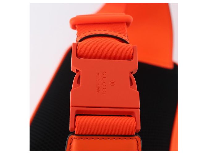 GUCCI GuccissimaGG Gürteltasche aus Leder Orange Silver 771422 Auth LN064V - Ansicht 9