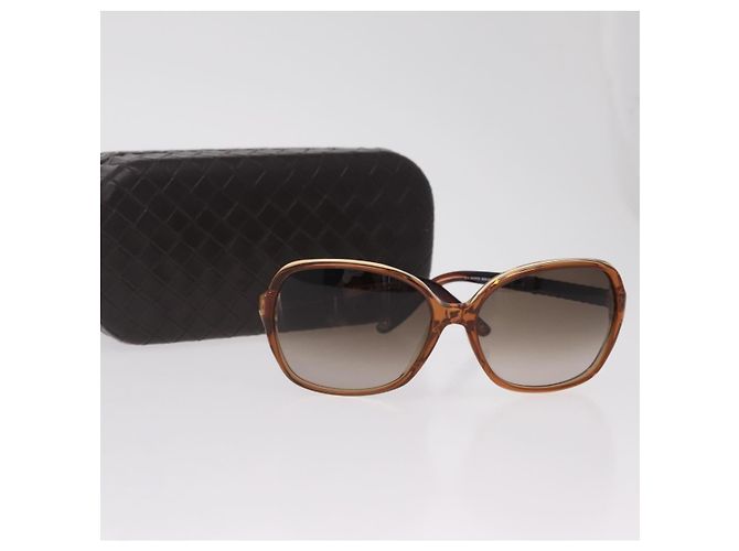 Gafas de sol Bottega Veneta Plástico Marrón Tono Dorado Auth BA16149 Castaño - vista 12